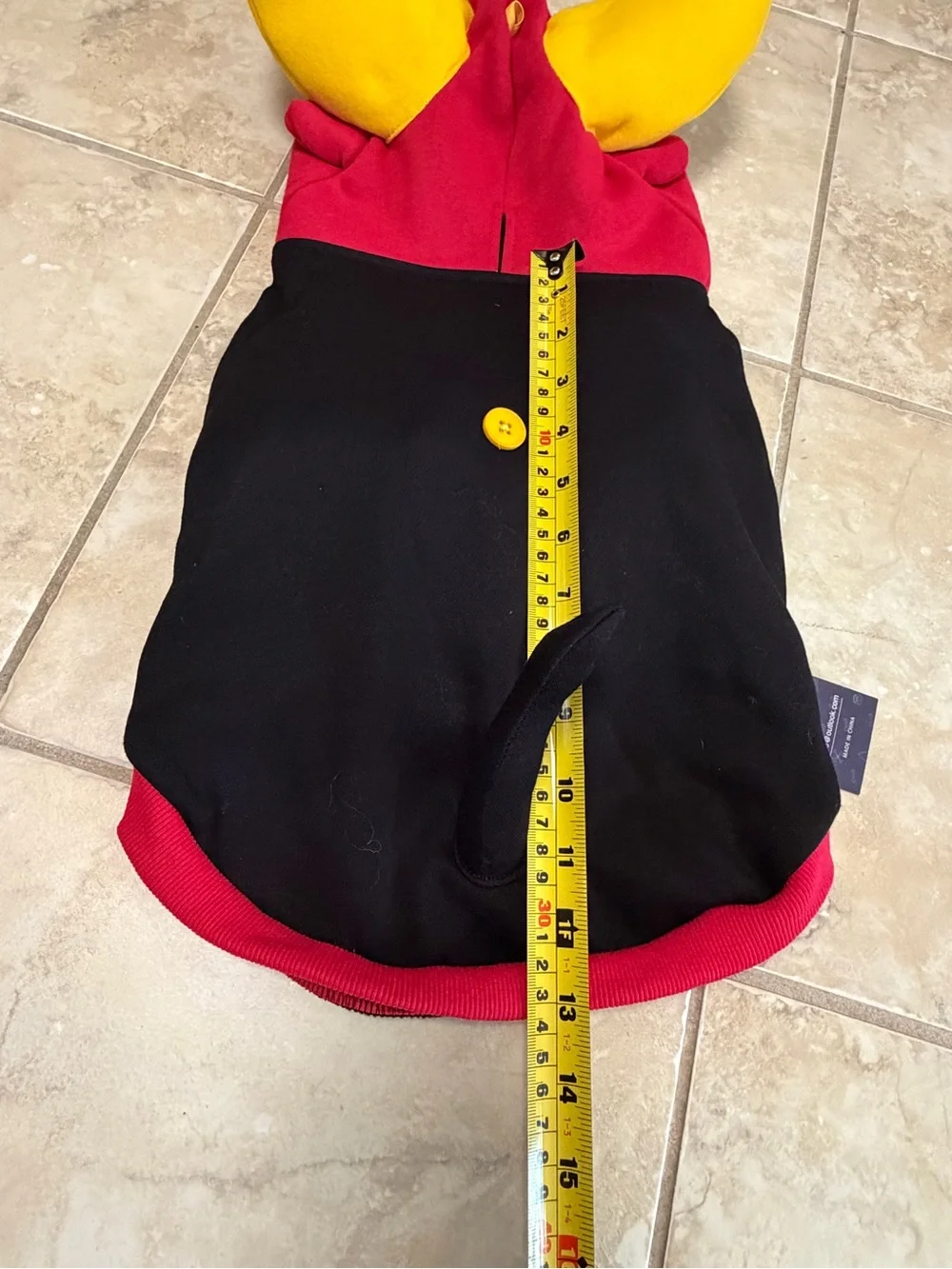 ICHOUe Dog Devil Costume Size L Black Red Hooded Bull Horns Pet Halloween Outfit
